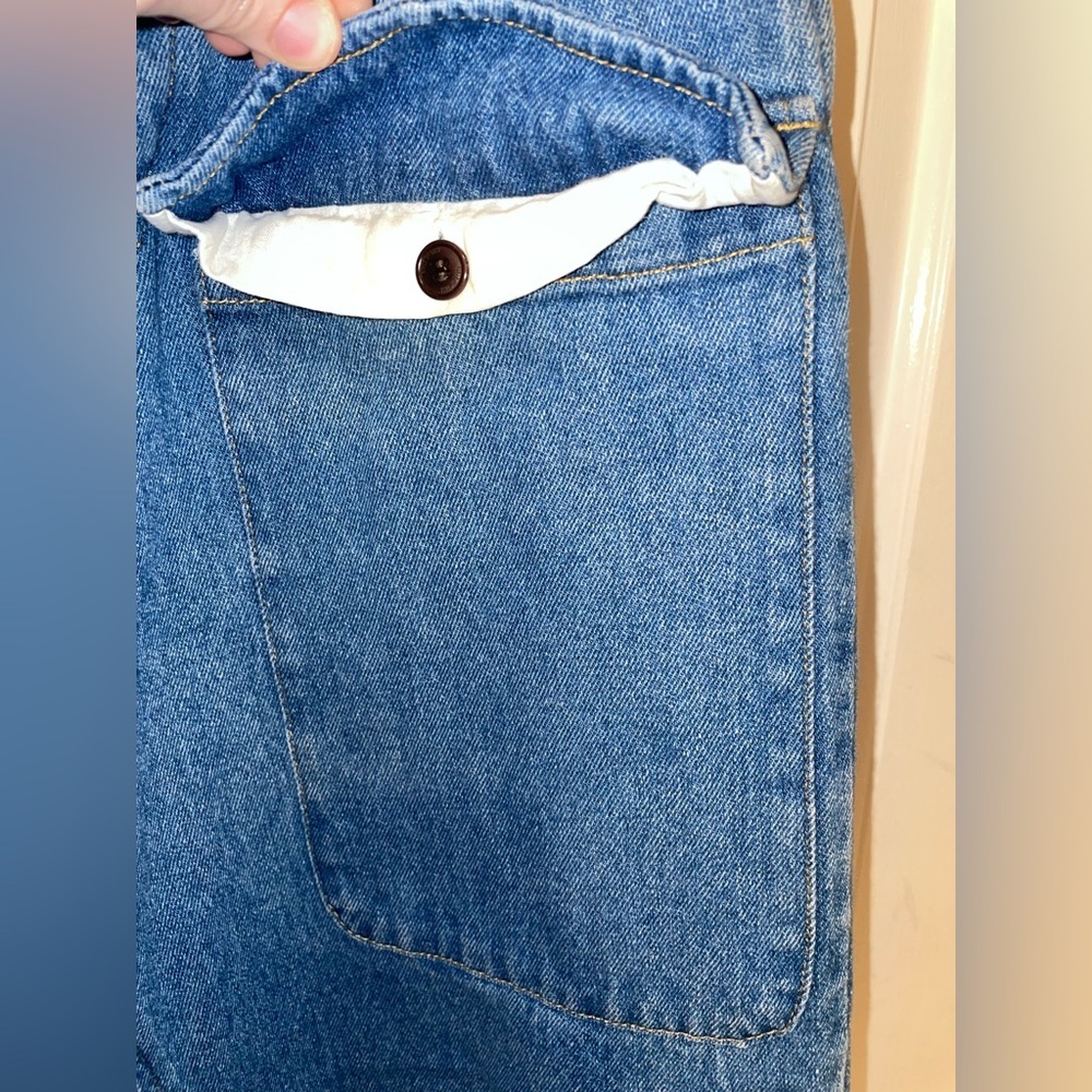 New! Girls Of Dust Guerilla Utility Vintage WWII Inspired Blue Jeans 👖 XS - Picture 7 of 9